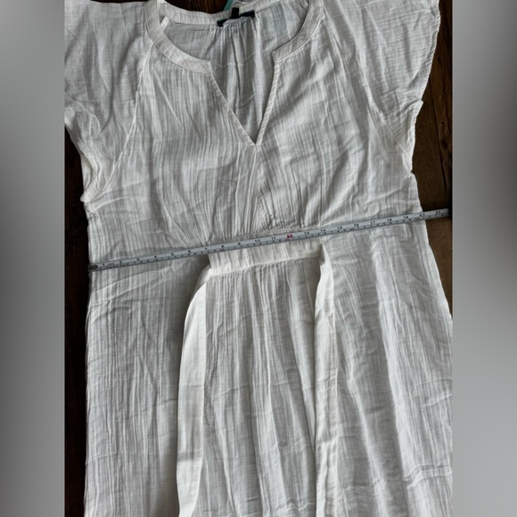 NWT Beautiful Shore 100% Cotton White Maxi Dress ~ Medium 🐚 - Picture 7 of 7